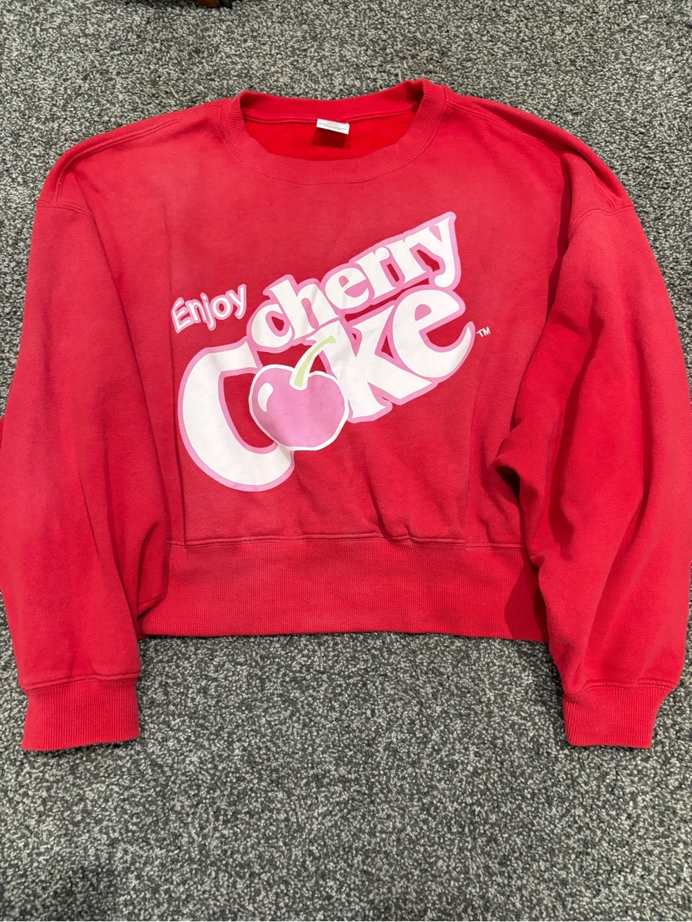 PacSun Red Crewneck Sweatshirt with Logo Tag